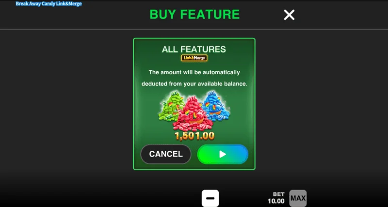 Break Away Candy - x2-x10 के मल्टीप्लायर के साथ Multiply Link&Merge मोड